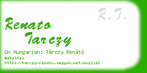 renato tarczy business card
